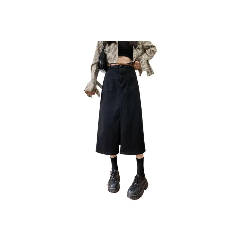 ZAZN Denim Long Skirts Women's-35