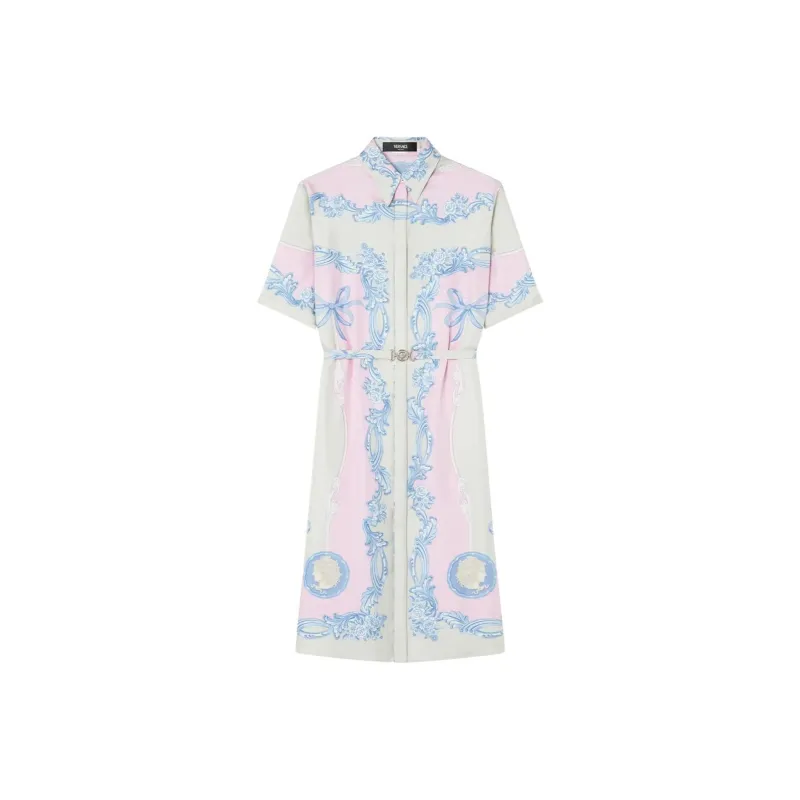 VERSACE Cameo Midi Shirt Dress-0