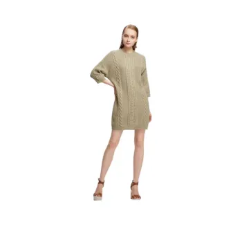MIHUANG Long Sleeved Dresses Women's Light Lamb