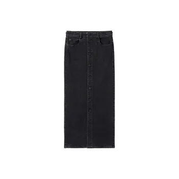 Miss Sixty Denim Long Skirts Women's Black Gray
