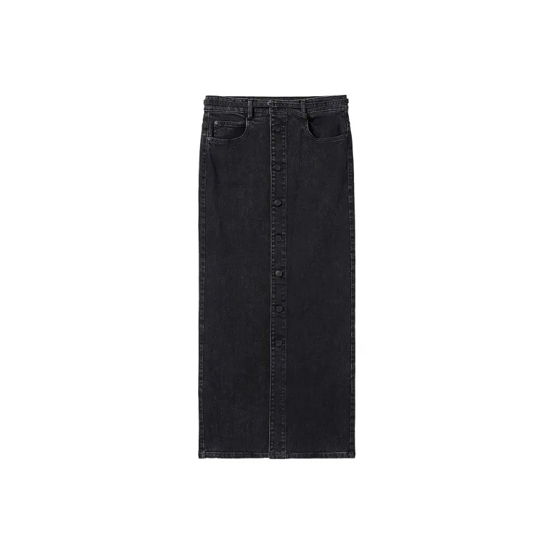 Miss Sixty Denim Long Skirts Women's Black Gray-0