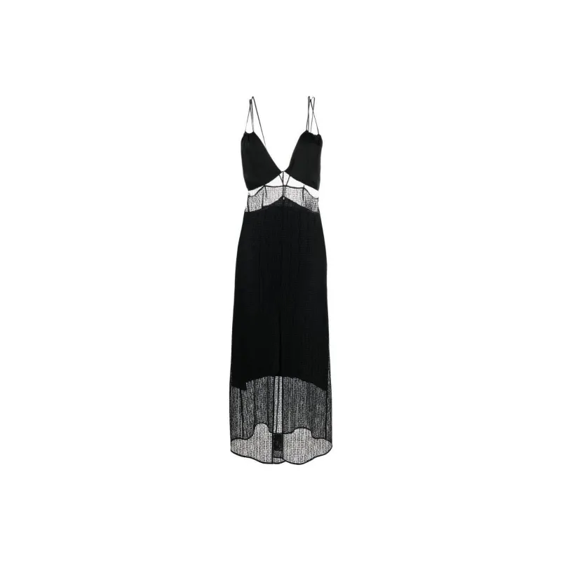 Givenchy 4G-motif Semi-sheer Maxi Dress-0