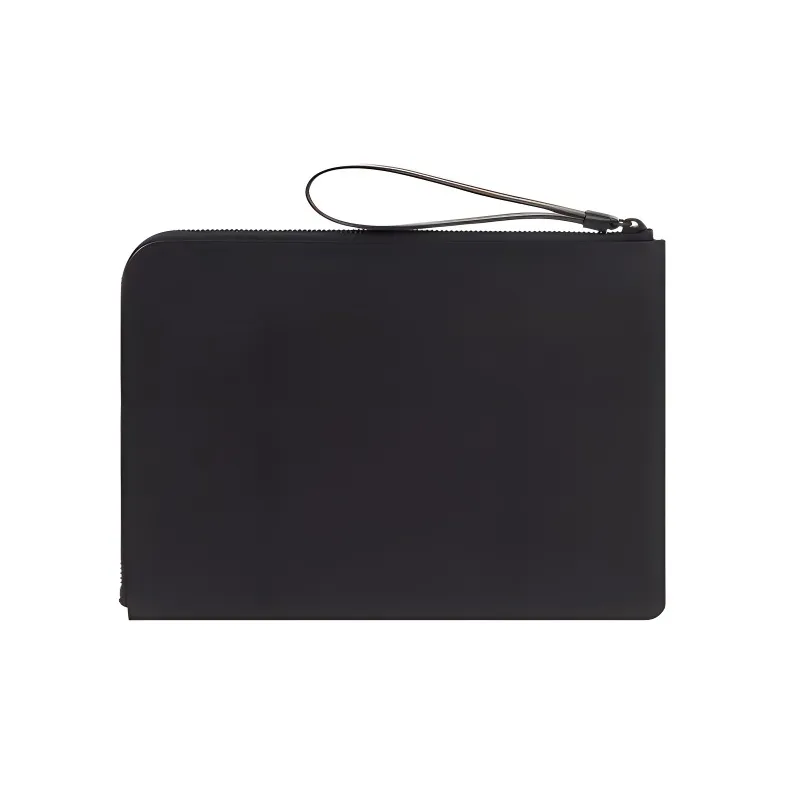 KENZO Cow Leather Clutch Large Size Men's Black-3