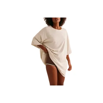 FREE PEOPLE Essential Extreme Tee Mini Short-Sleeved Dresses Women's Barnacle Island/Fucoidan Island Color