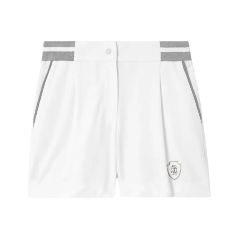 Brunello Cucinelli Logo patch Track Shorts-0