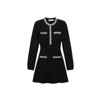 Self portrait Sequin Knitted Mini Dress