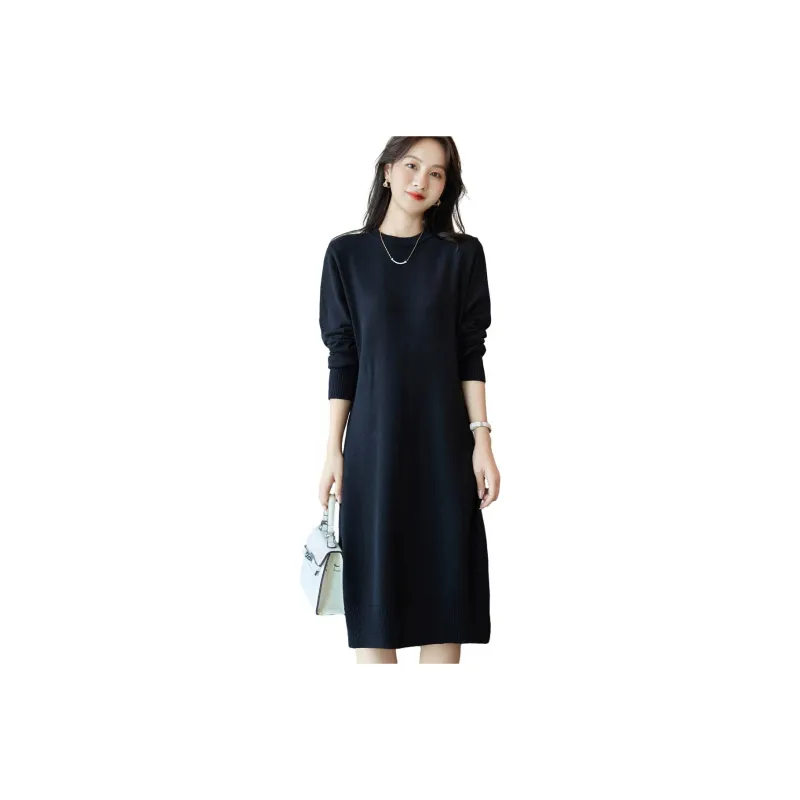 Mt Long Sleeved Dresses Women's Black-0