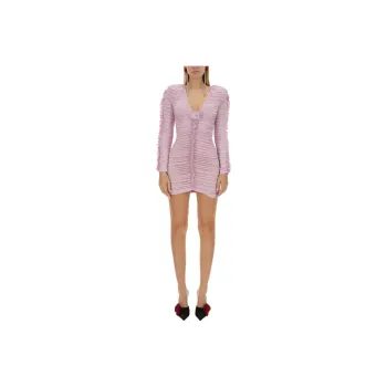 Magda Butrym Floral Applique Ruched Mini Dress