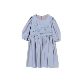 Beams Short Sleeved Dress Women's Blue