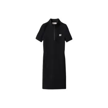 MIU MIU Short Sleeved Dresses Women's Black