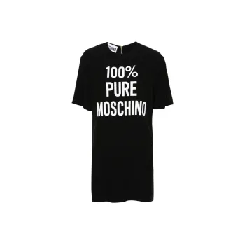 MOSCHINO Logo Printed T Shirt Mini Dress