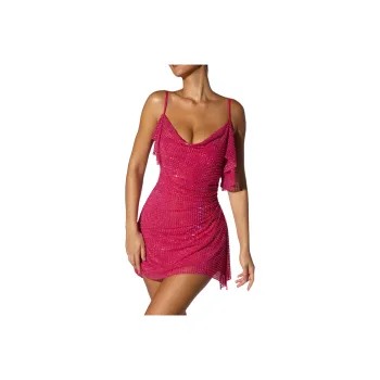 OH POLLY PERLA Slip Dresses Women's Hot Pink/Pink