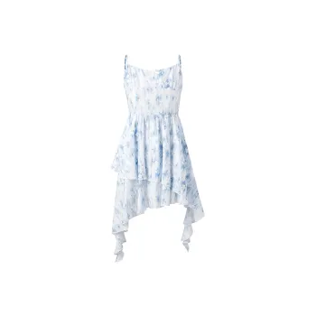 LEDIN Slip Dress Women's Blue Print