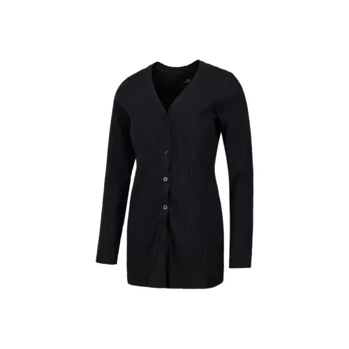 Nike NSW CHLL KNT RIB CARDI Long Sleeved Dresses Women's Black