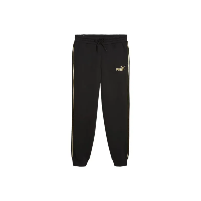 PUMA Essentials+MINIMAL GOLD TAPE Knitted Sweatpants Women's Black-0