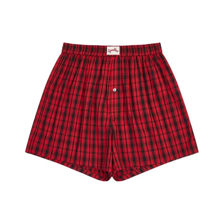 GOOD BAI SS24 New Year Collection Casual Shorts Women's Red Plaid-0