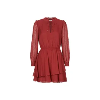 Pepe Jeans Long Sleeved Dress Women's Red