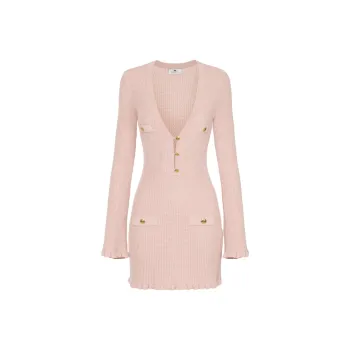 Elisabetta Franchi Long-Sleeved Dresses Women's Pink