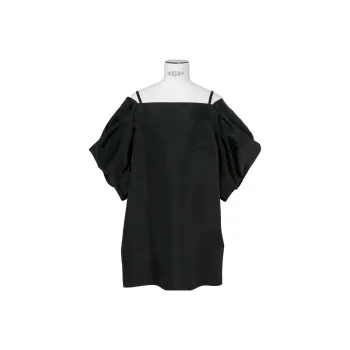 Sacai SS25 Short Sleeved Dresses Women's Black