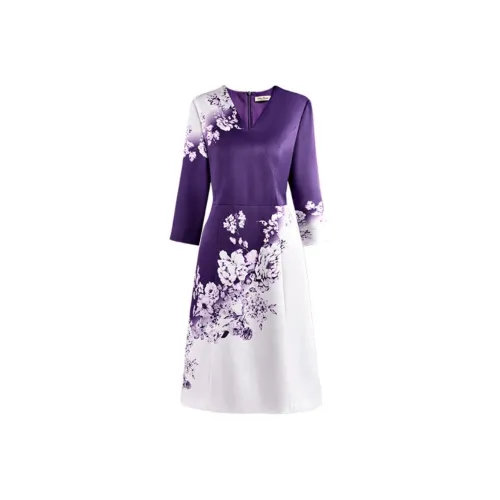 DIFFIE RIEGER Long-Sleeved Dresses Women's Purple