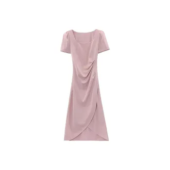 IDLE SOUL Short Sleeved Dress Women's Pink