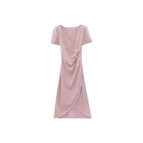 IDLE SOUL Short Sleeved Dress Women's Pink