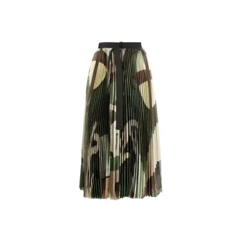 Sacai X Sacai Girls Camo Dress Green