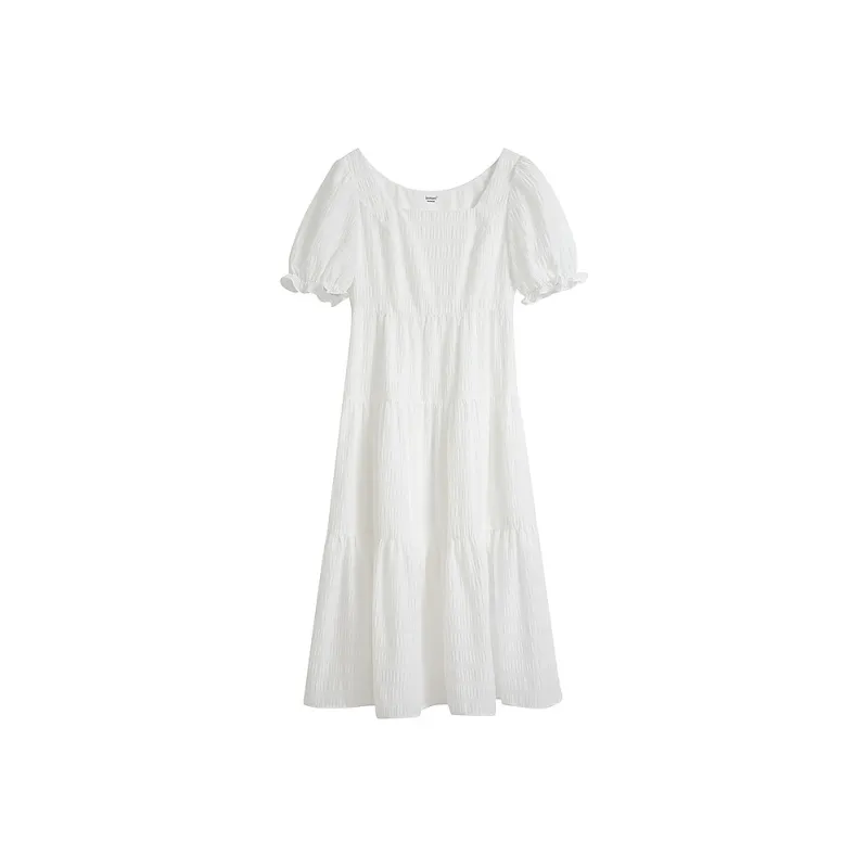 Inman Short Sleeved Dress Women's Gift Box Set Frost White-0