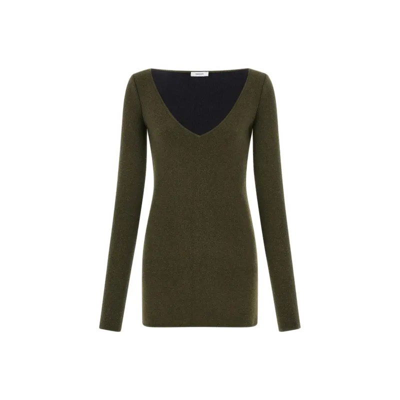 Ferragamo Virgin Wool blend Knitted Dress-0