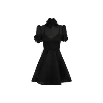 Zimmermann Luminosity Floral-appliqué Minidress
