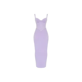 HOUSE OF CB BREEZE Slip Dresses Women's Lilac/Purple