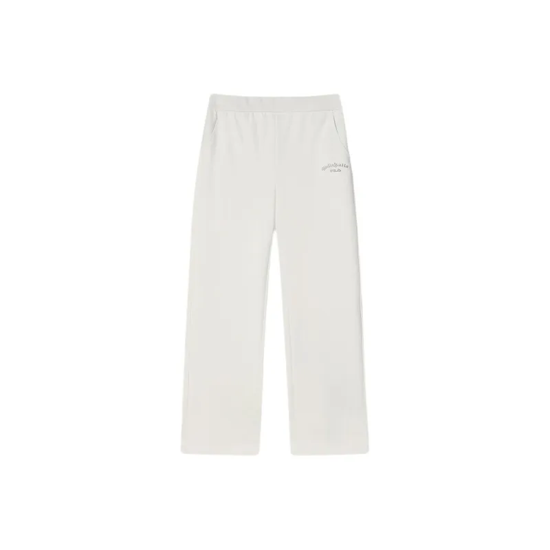 FILA Knitted Sports Pants Women's Jade Rabbit White-0