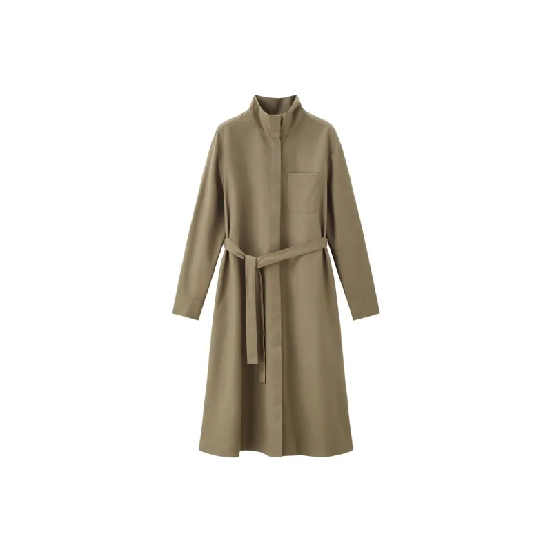 UNIQLO Long Sleeved Dresses Women's Mocha-0