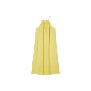 AMERICAN VINTAGE A.M SS24 ROBE FEMME PYKOBOO Slip Dresses Women's Neon Yellow