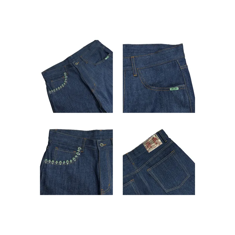 WANNA LAB Jeans Unisex Indigo Denim-4