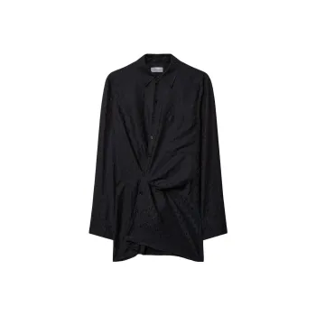 OFF WHITE Monogram Jacquard Twisted Mini Dress