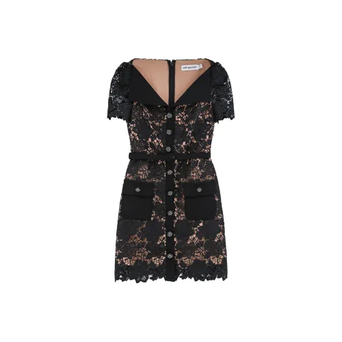 Self portrait Laced Open Neck Mini Dress