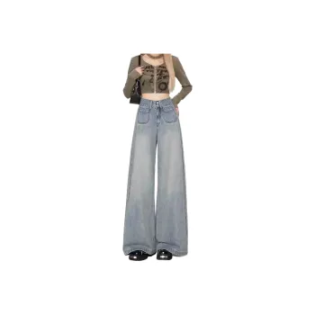 XIANSINIAO Jeans Women's Light Blue