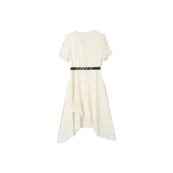 Mapping Short-Sleeved Dresses Women's Beige