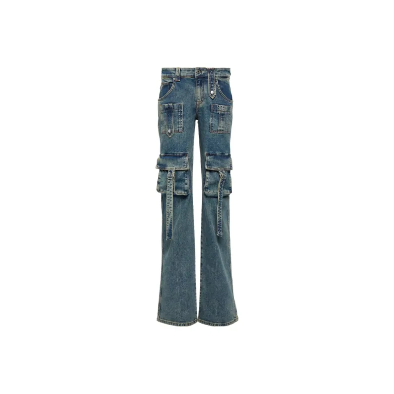 Blumarine Straight-leg Cargo Jeans-0