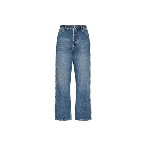 PHILIPP PLEIN Crystal Cable Wide-leg Jeans