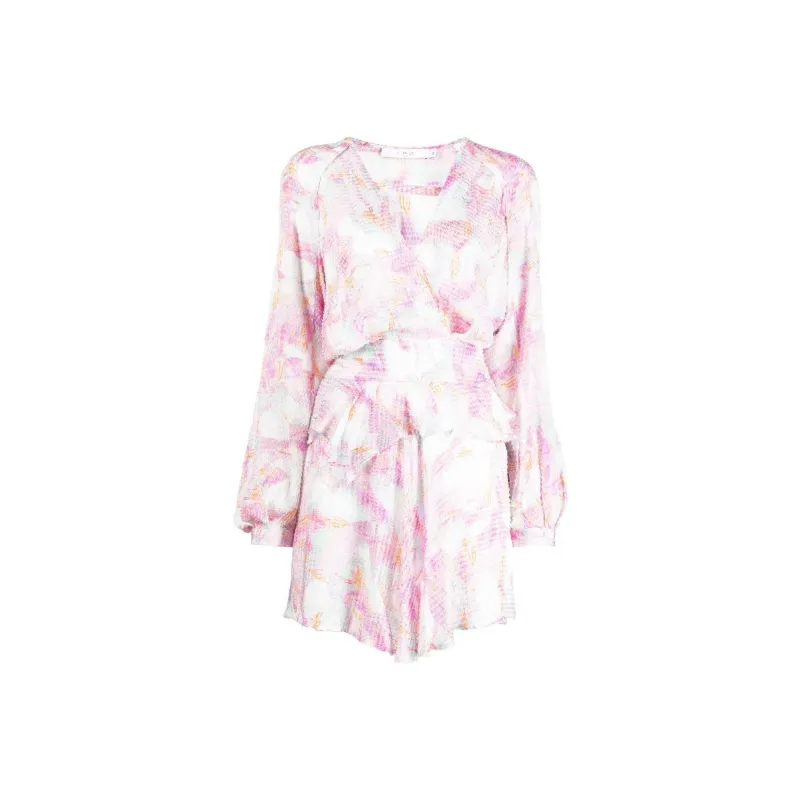IRO NIGHT Textured finish Floral print Dress-0