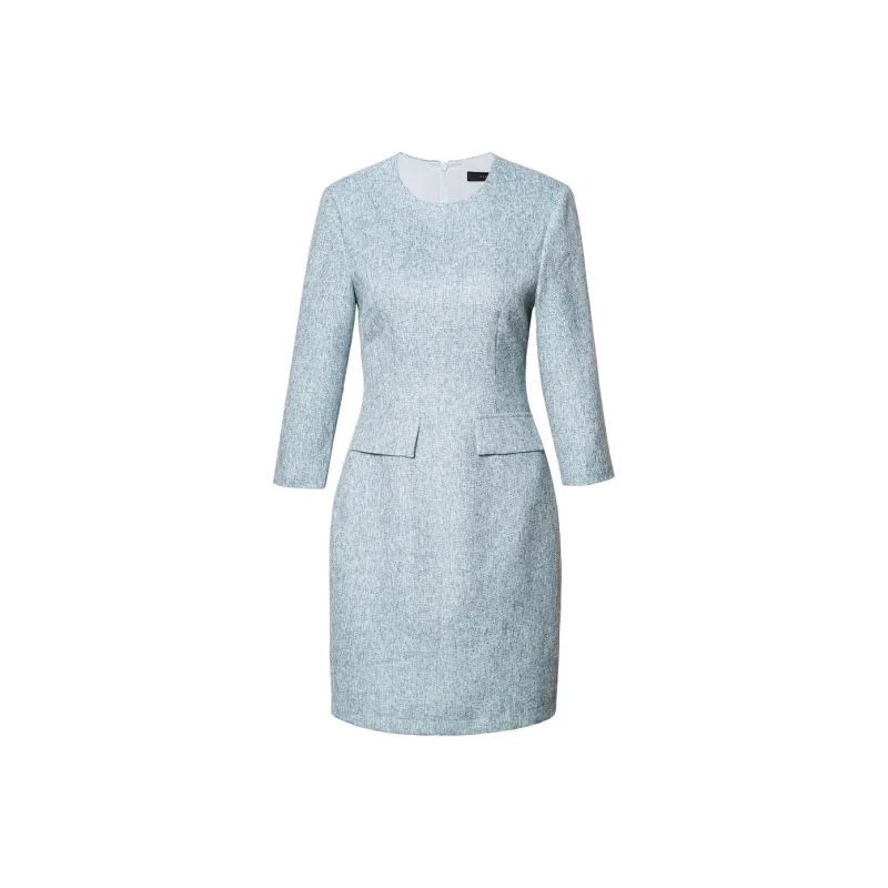 ROEYSHOUSE Long Sleeved Dress Women's Light Blue-0