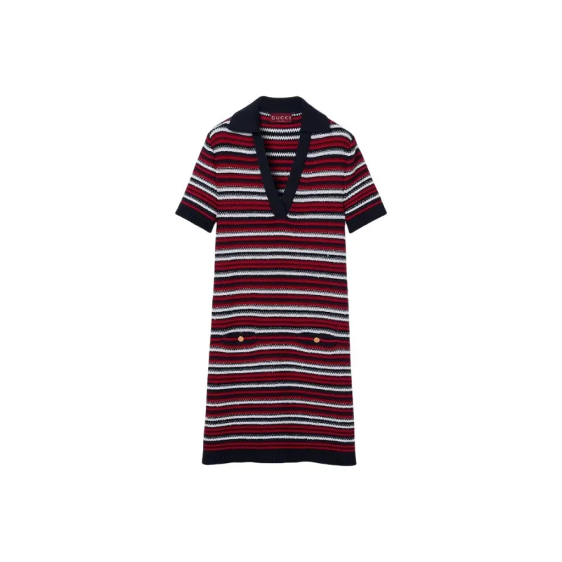 GUCCI Short-Sleeved Dresses Women's Red-0