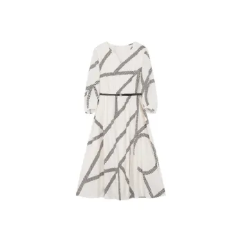 IHIMI Long Sleeved Dresses Women's Beige