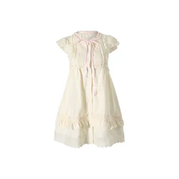 HAPG Short Sleeved Dress Women's Apricot