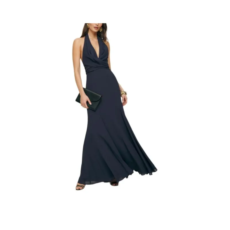REFORMATION Ezria Dress Sleeveless Dress Women's Marine Blue-0