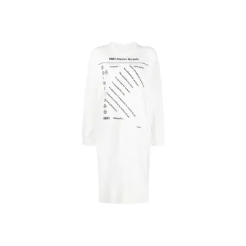 MM6 Maison Margiela Logo Print Sweatshirt Dress