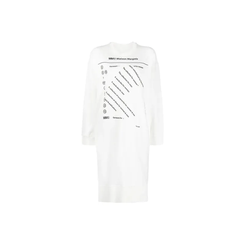 MM6 Maison Margiela Logo Print Sweatshirt Dress-0