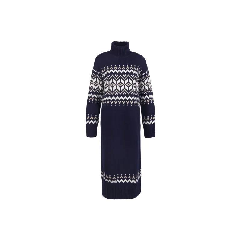 BARBOUR Patrisse Dress Long-Sleeved Dresses Women's Marine Blue-0